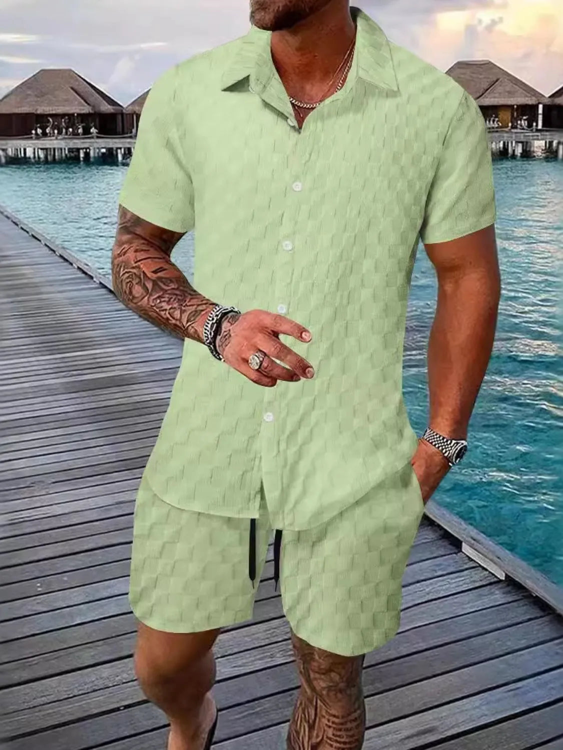 Men Full Set Men's Sets - Shirt, Shorts & Pants Sets for Men - CHIC AESTHETICS